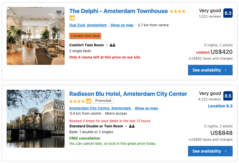 Booking.com Hotels in Amsterdam Book your hotel now