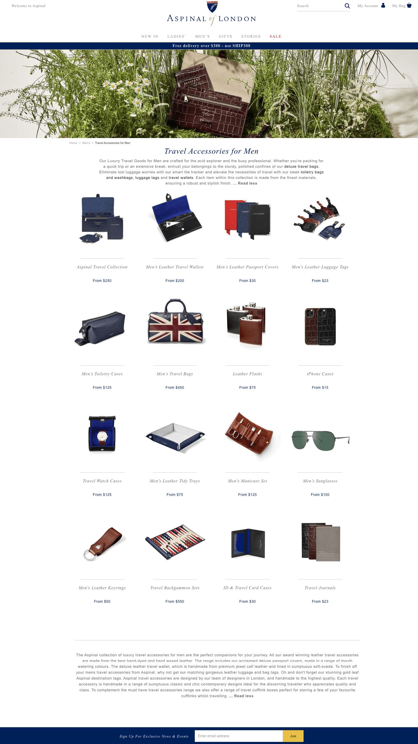 Luxury Travel Accessories for Men Aspinal of London